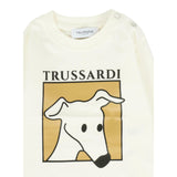 Trussardi Shirt Girocollo tinta unita con Logo Panna per Neonato TIA25085TS PANNA TRUSSARDI 