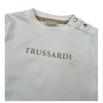 Trussardi Shirt Girocollo tinta unita con Logo Bianco per Neonato TIA26004TS BIANCO TRUSSARDI 