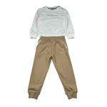 Trussardi Completo 2 Pezzi Felpa-Pantalone Panna/Beige per Neonato TIA26007CF PANNA/BEIGE TRUSSARDI 