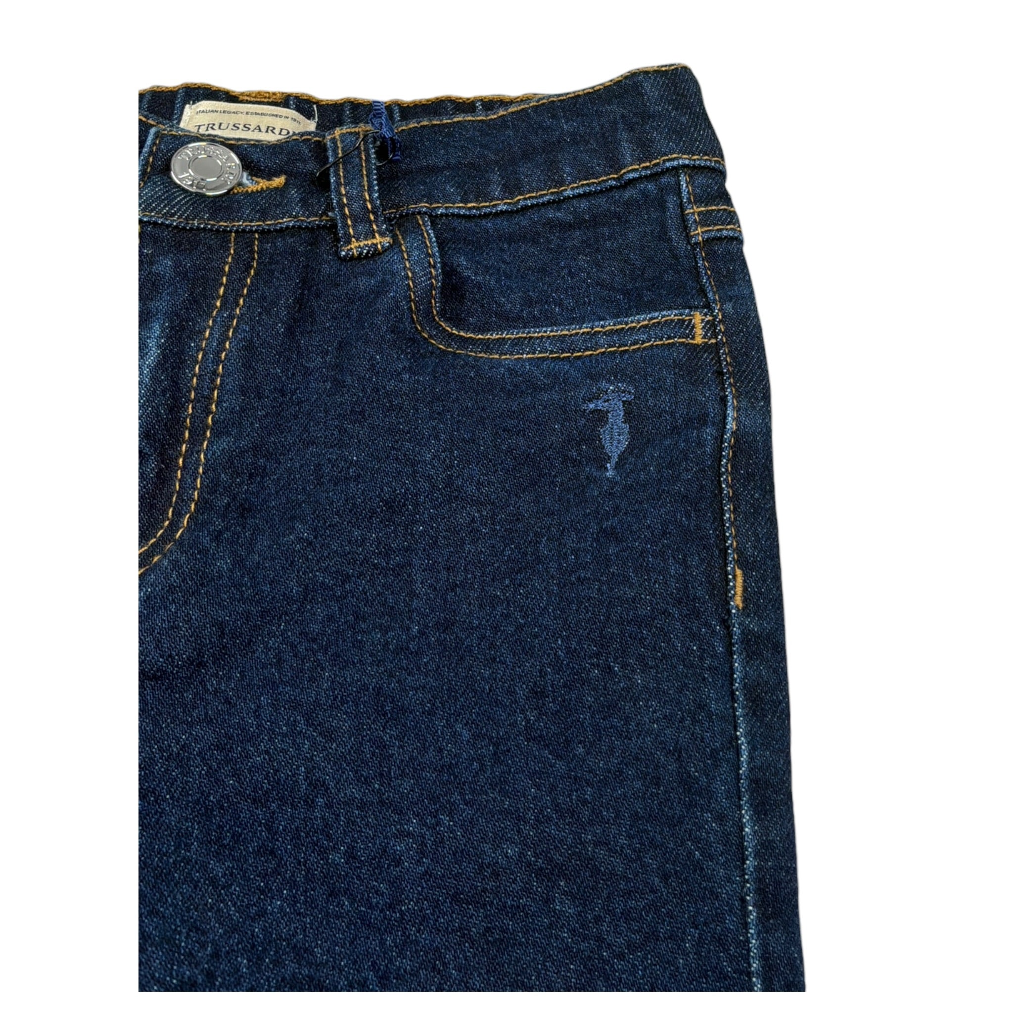 Trussardi Jeans tinta unita con Elastico In Vita Blu per Neonato TIA26017JE BLU TRUSSARDI 