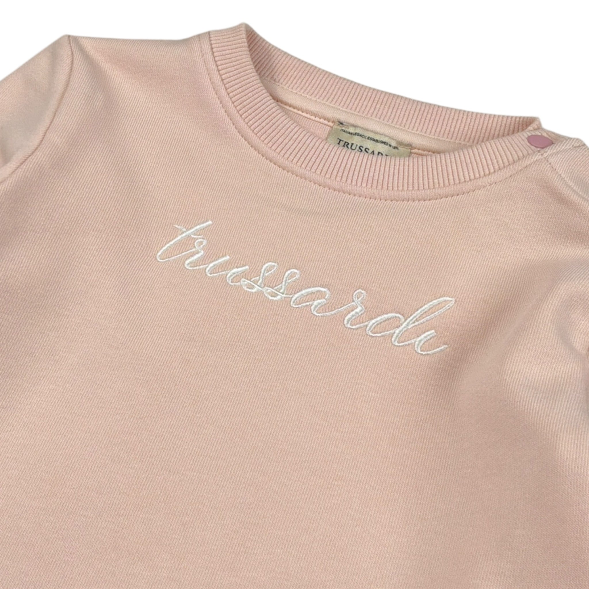 Trussardi Abito tinta unita Girocollo con Stampa Rosa per Neonata TIA26026VE ROSA TRUSSARDI 