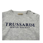 Trussardi Shirt Girocollo tinta unita con Logo Grigio per Neonato TIA26041TS GRIGIO TRUSSARDI 