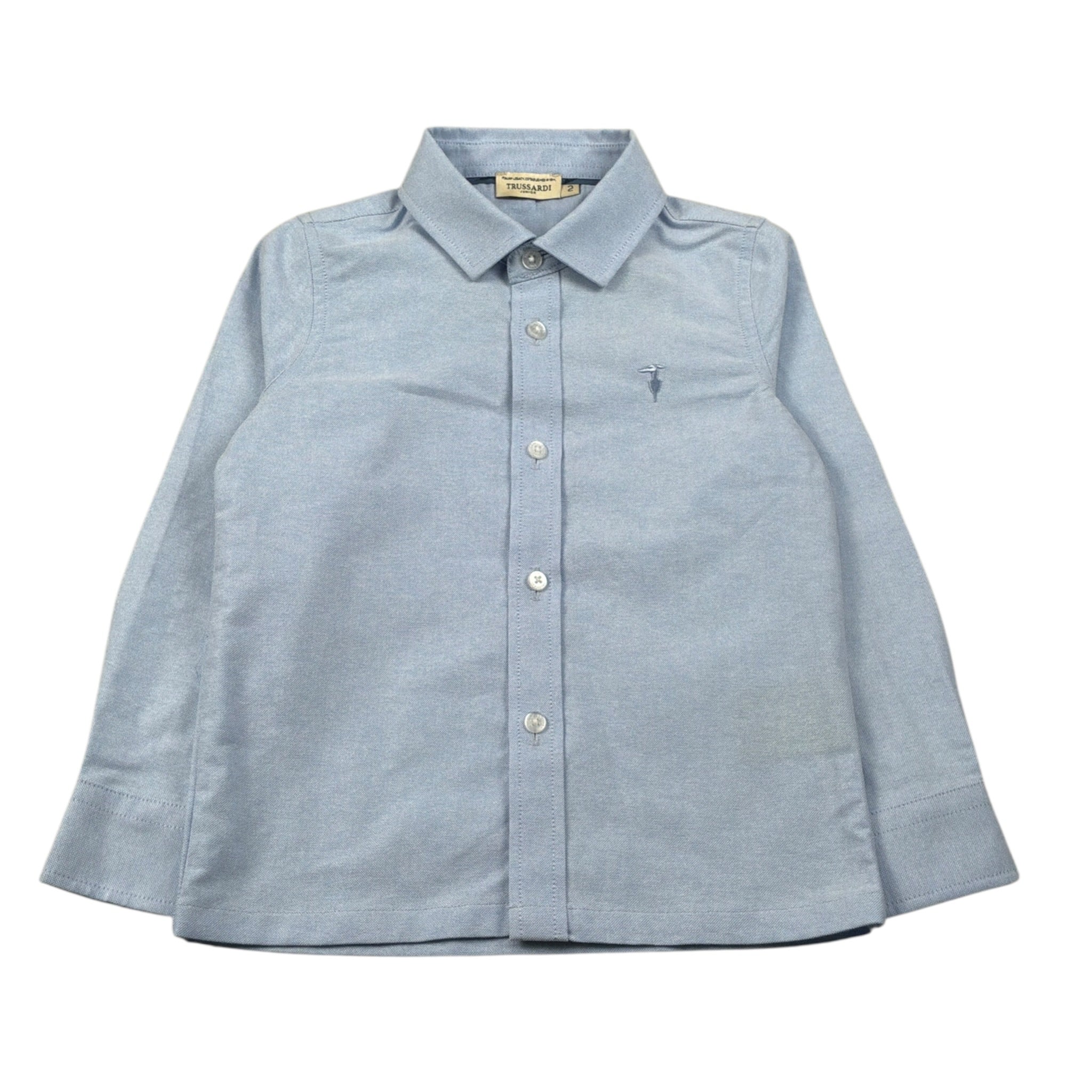 Trussardi Camicia Manica Lunga tinta unita Azzurro per Neonato TIA26046CA AZZURRO TRUSSARDI 