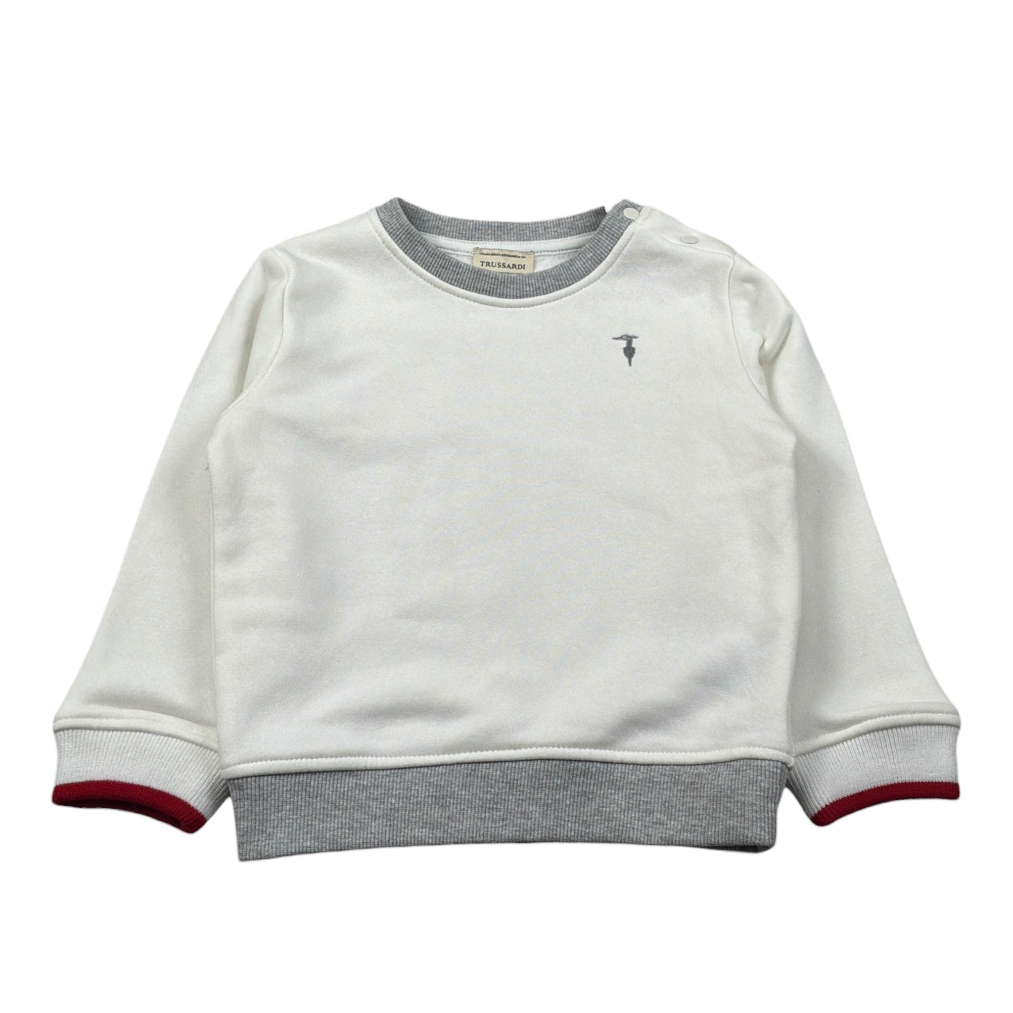 Trussardi Felpa Chiusa Girocollo tinta unita Panna per Neonato TIA26050FE PANNA TRUSSARDI 