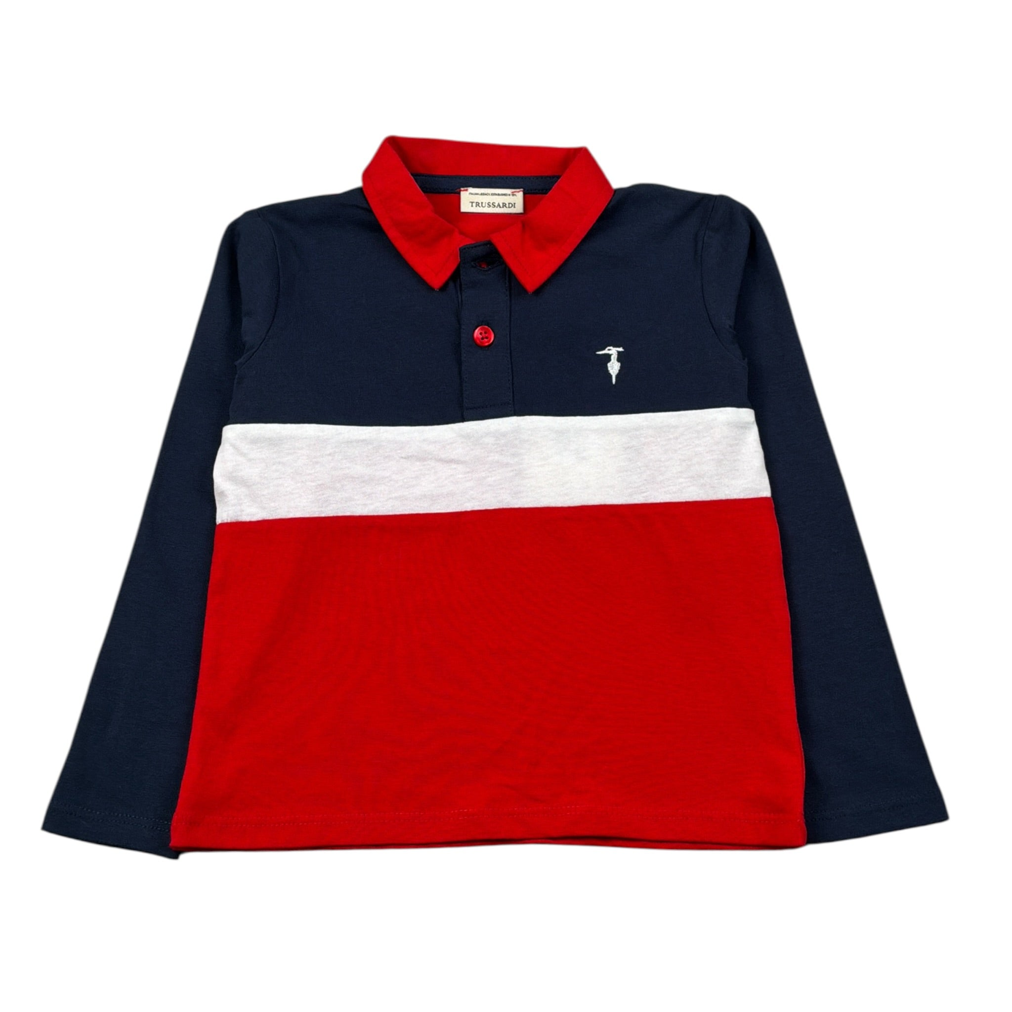 Trussardi Polo Manica Lunga Tricolore Multicolor per Neonato TIA26053PO MULTICOLOR TRUSSARDI 
