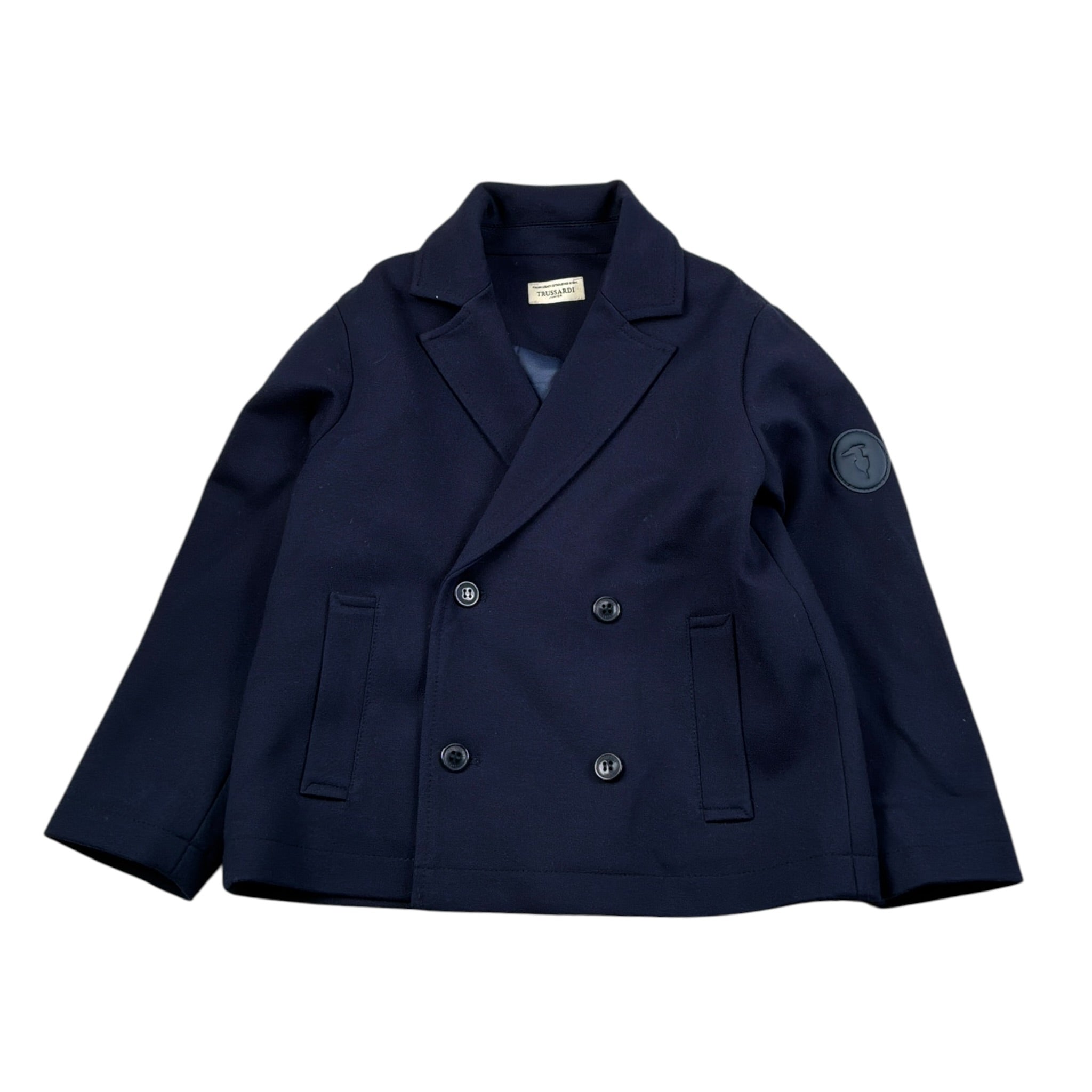 Trussardi Giacca tinta unita con Logo Blu per Neonato TIA26068GC BLU TRUSSARDI 