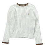 Trussardi Maglia tinta unita con Profili In Contrasto Bianco per Neonato TIA26084MA BIANCO TRUSSARDI 