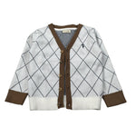 Trussardi Cardigan tinta unita con Profili In Contrasto Panna per Neonato TIA26095CD PANNA TRUSSARDI 