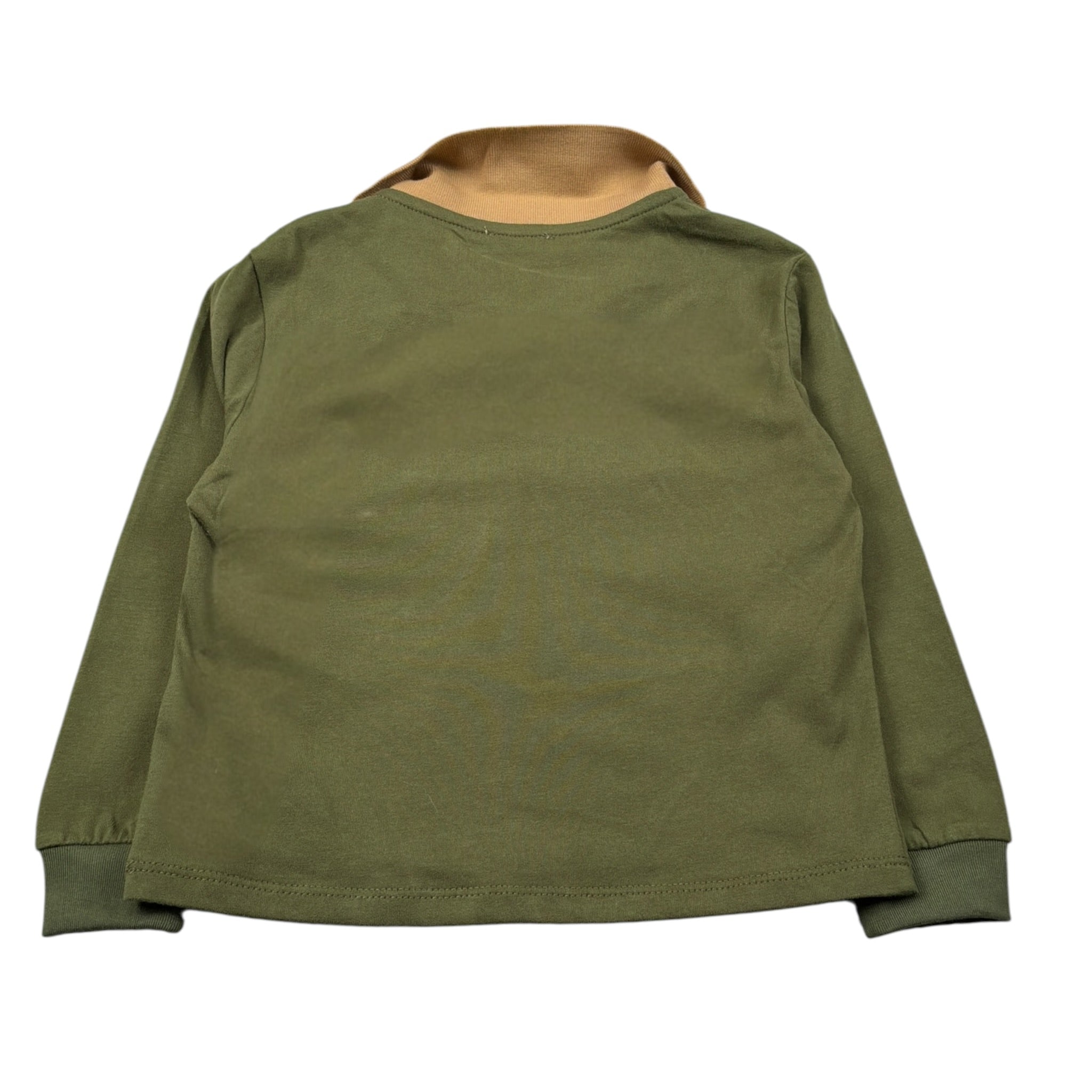 Trussardi Polo Manica Lunga tinta unita con Stampa Verde per Neonato TIA26101PO VERDE TRUSSARDI 