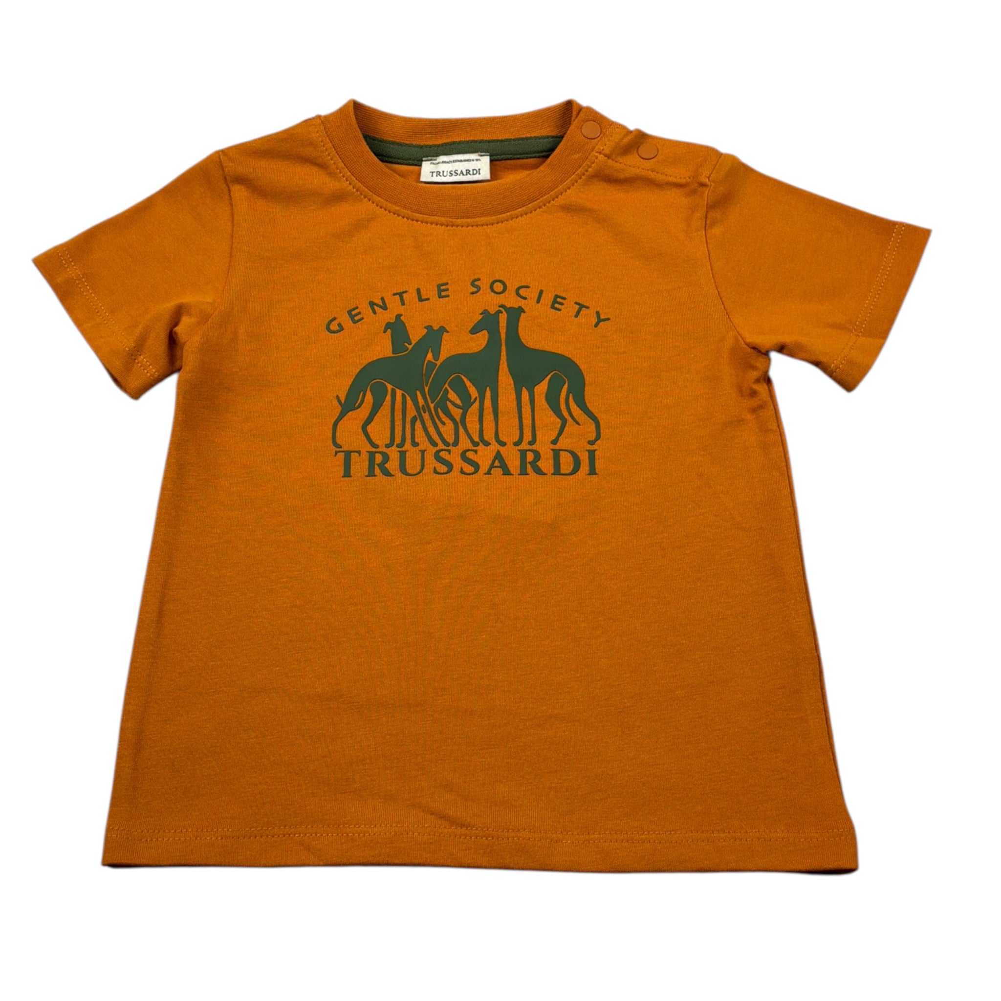 Trussardi T-Shirt Girocollo tinta unita con Logo Arancione per Neonato TIA26104TS ARANCIONE TRUSSARDI 