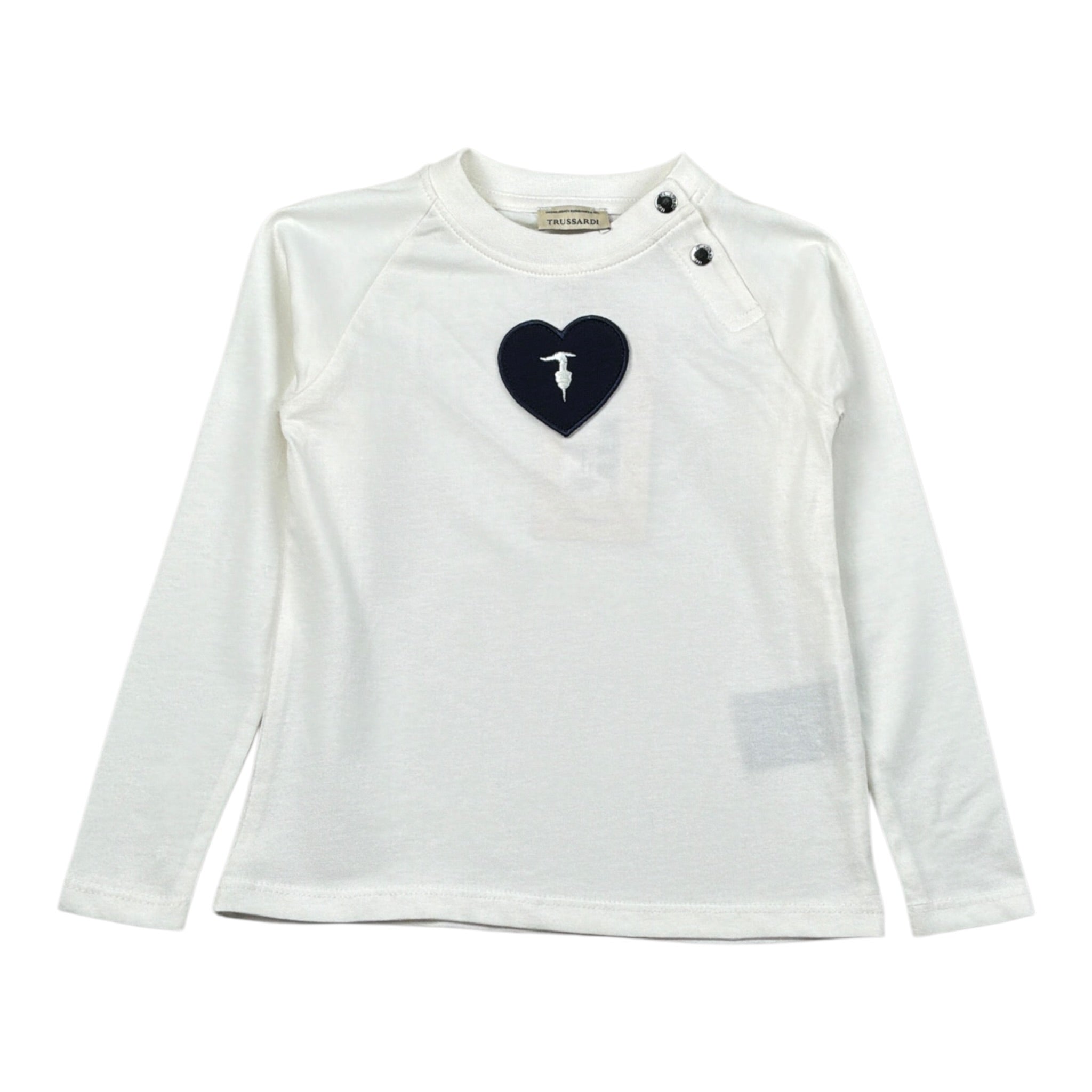Trussardi Shirt tinta unita con Stampa Bianco per Neonata TIA26123TS BIANCO TRUSSARDI 