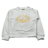 Trussardi Felpa Chiusa Girocollo tinta unita con Stampa Bianco per Neonata TIA26125FE BIANCO TRUSSARDI 