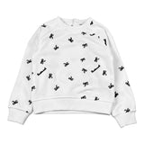 Trussardi Felpa tinta unita con Stampa Fiocchi Bianco per Neonata TIA26148FE BIANCO TRUSSARDI 