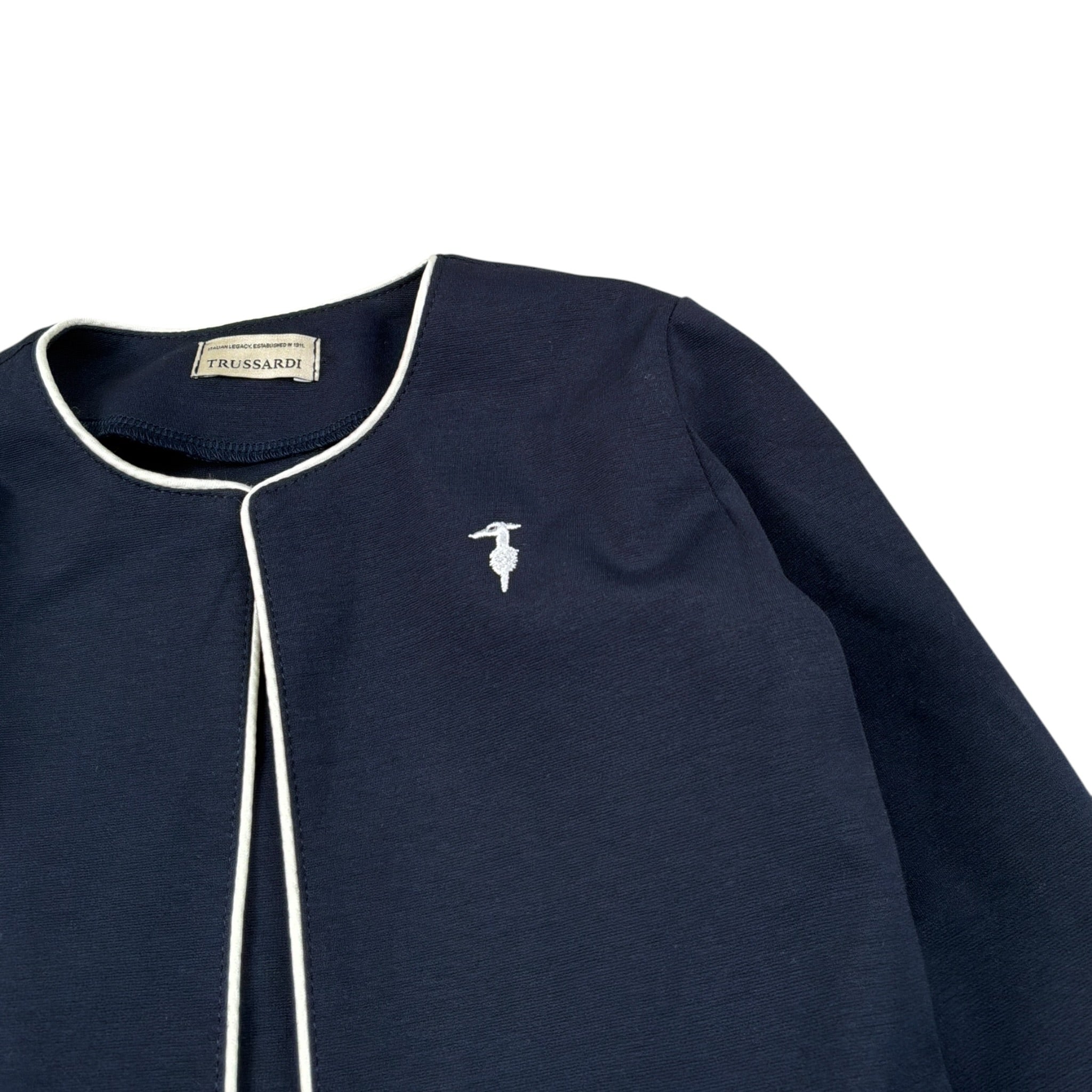 Trussardi Coprispalle tinta unita con Profili In Contrasto Blu per Neonata TIA26153GC BLU TRUSSARDI 