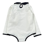 Trussardi Body tinta unita con Profili In Contrasto Bianco per Neonata TIA26155BD BIANCO TRUSSARDI 