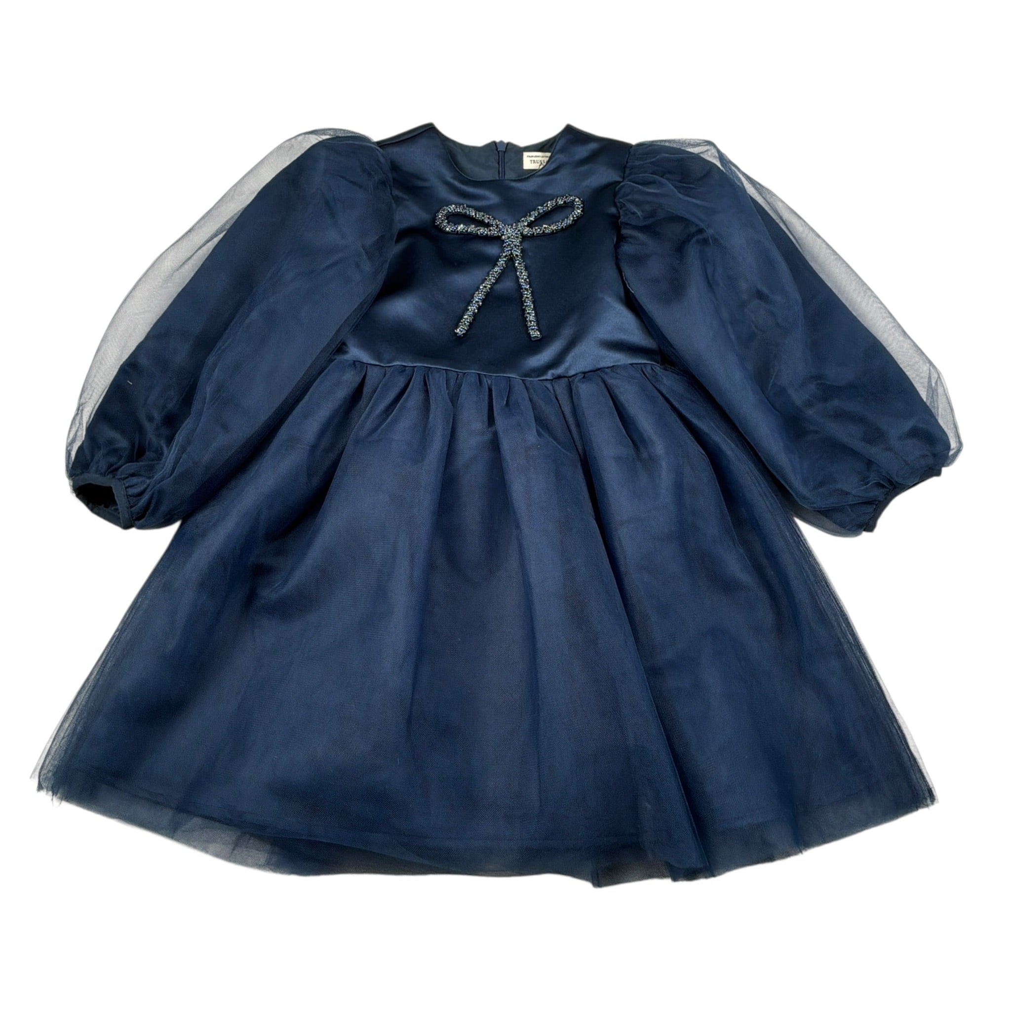 Trussardi Abito tinta unita con Tulle Blu per Neonata TIA26158VE BLU TRUSSARDI 