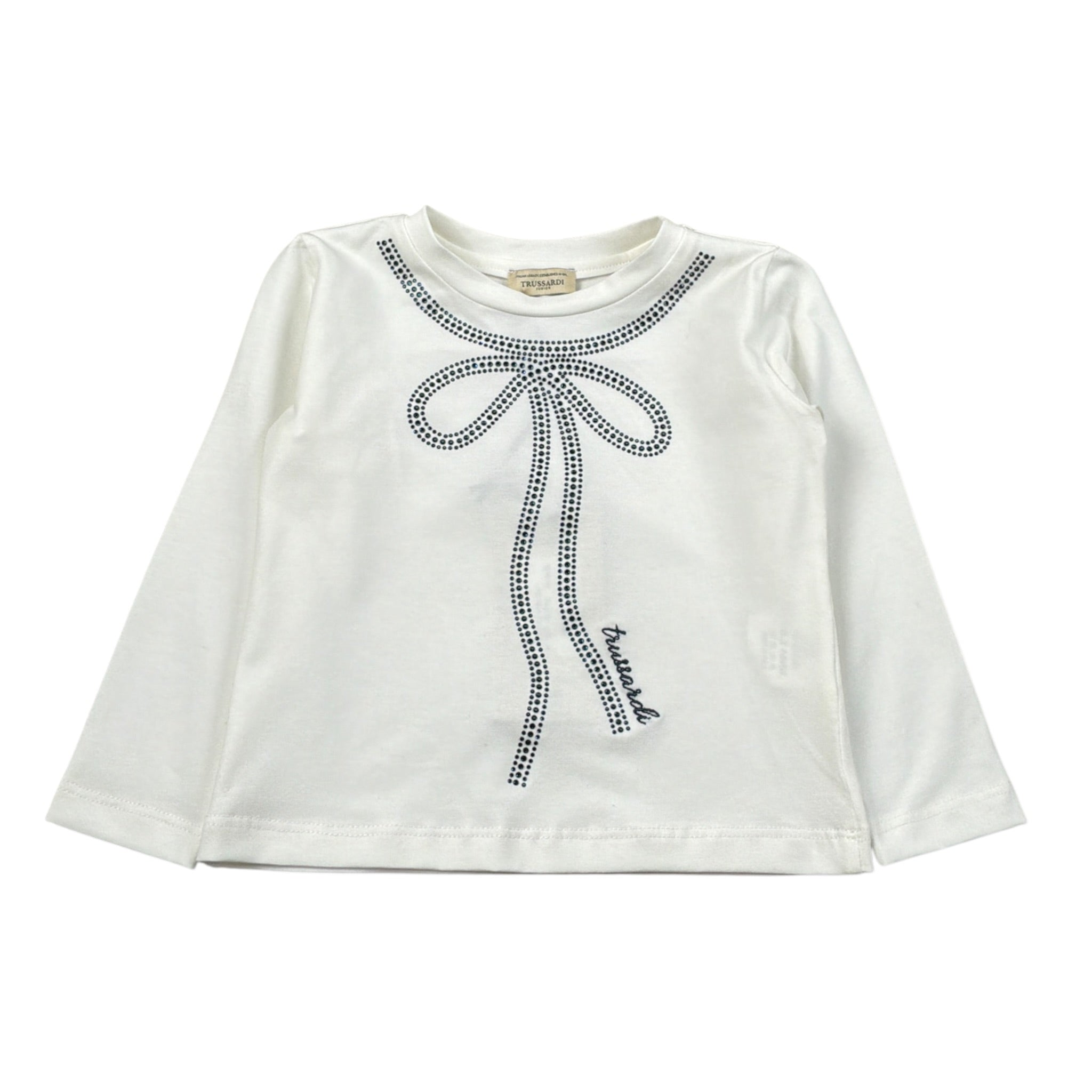 Trussardi Shirt tinta unita con Brillantini Bianco per Neonata TIA26165TS BIANCO TRUSSARDI 