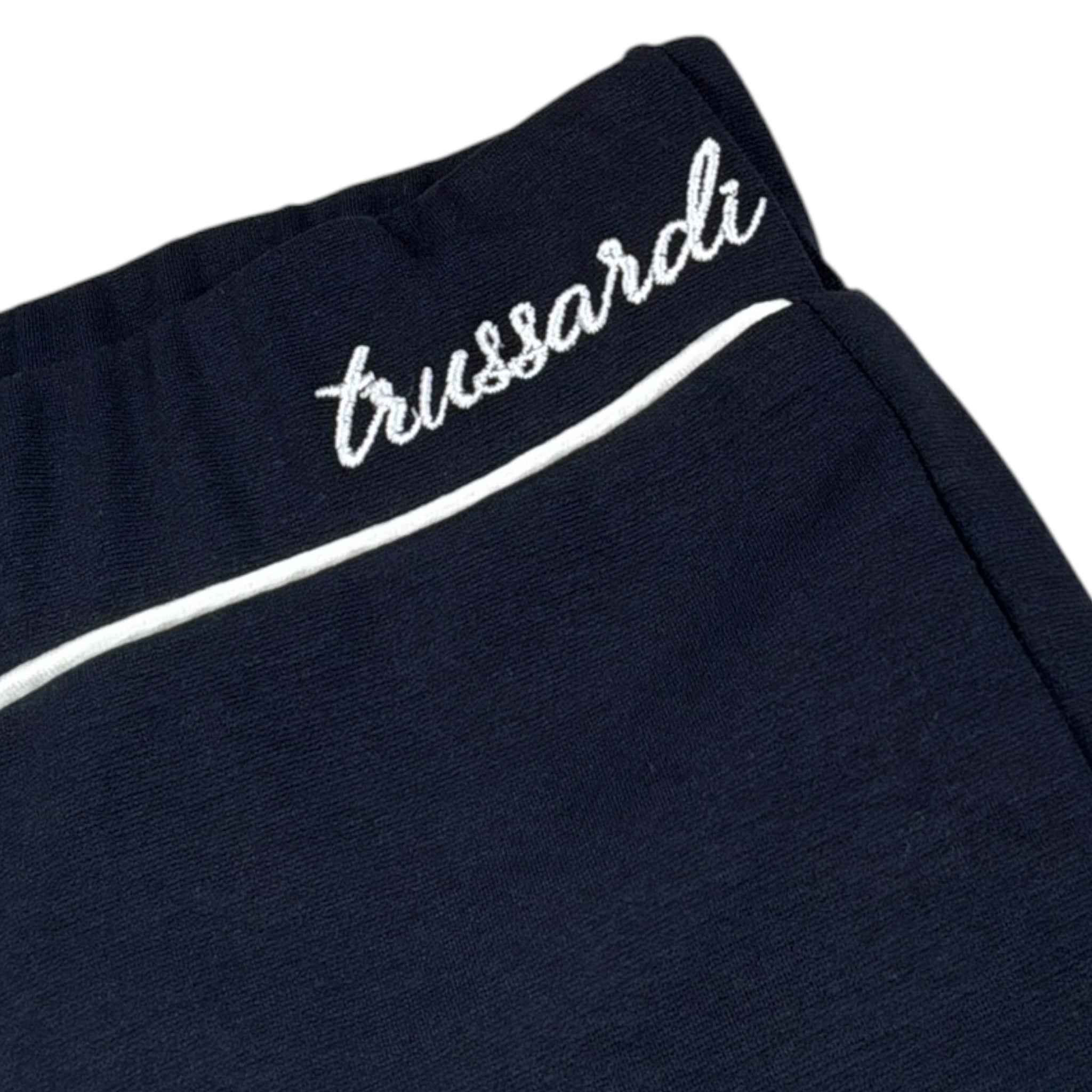 Trussardi Pantalone Modello A Palazzo tinta unita con Logo Blu per Neonata TIA2657PA BLU TRUSSARDI 