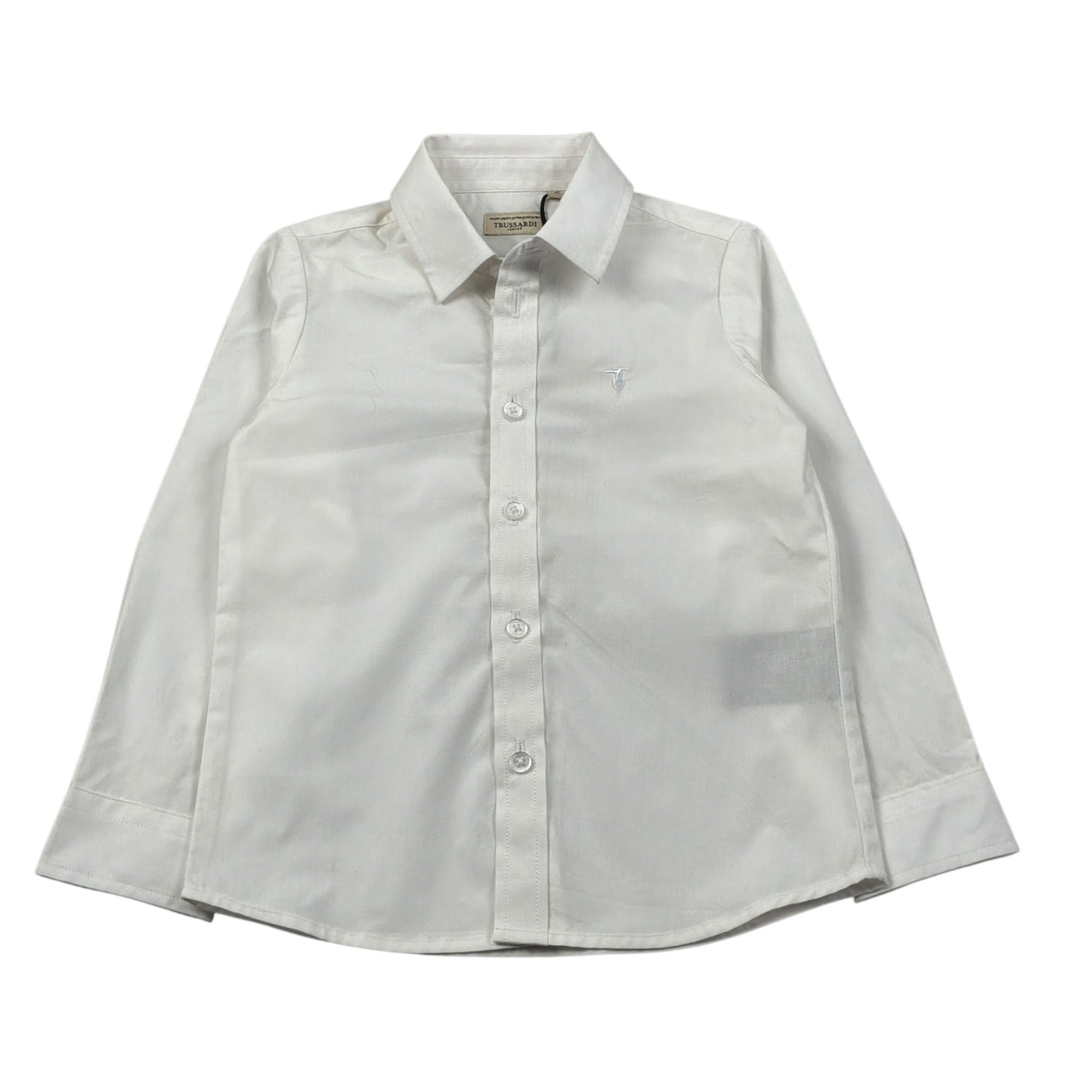 Trussardi Camicia Manica Lunga tinta unita con Logo Panna per Neonato TIA6016CA PANNA TRUSSARDI 