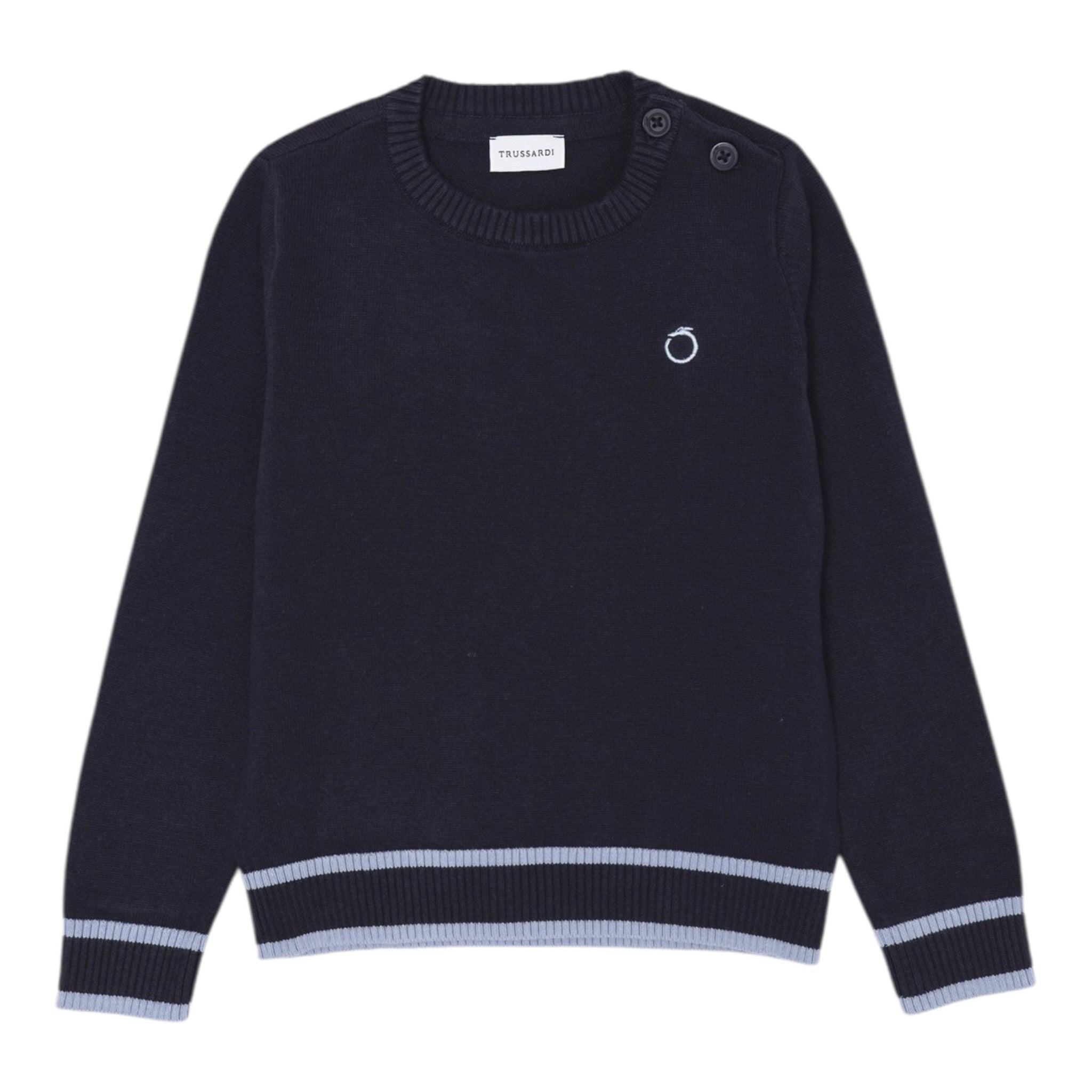 Trussardi Maglia tinta unita con Logo Blu per Neonato TIP25072MA BLU TRUSSARDI 