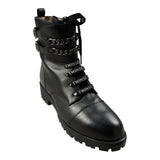 Twinset Stivali tinta unita con Lacci Nero per Bambina 212GCJ132 NERO TWINSET 