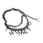 Twinset Cintura tinta unita con Logo Argento per Bambina 221GJ4920 ARGENTO TWINSET 