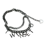 Twinset Cintura tinta unita con Logo Argento per Bambina 221GJ4920 ARGENTO TWINSET 