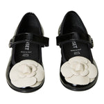 Twinset Ballerine tinta unita con Applicazioni Nero per Bambina 232GCB010 NERO TWINSET 