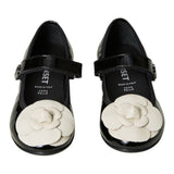 Twinset Ballerine tinta unita con Applicazioni Nero per Bambina 232GCB010 NERO TWINSET 