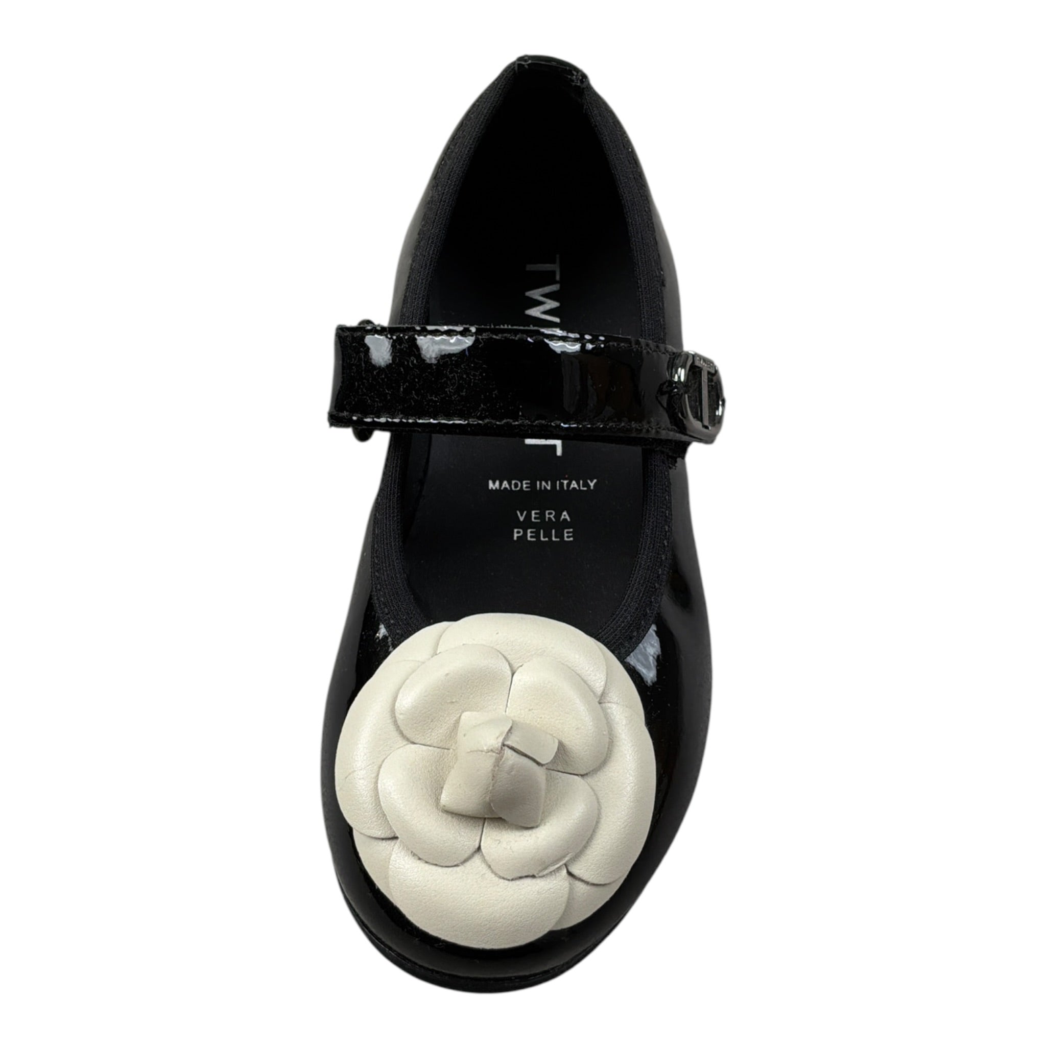Twinset Ballerine tinta unita con Applicazioni Nero per Neonata 232GCB010X NERO TWINSET 