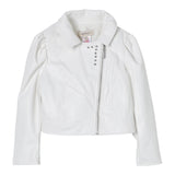 Twinset Giubbino Modello Chiodo In Ecopelle tinta unita Bianco per Neonata 241GJ2142N BIANCO TWINSET 