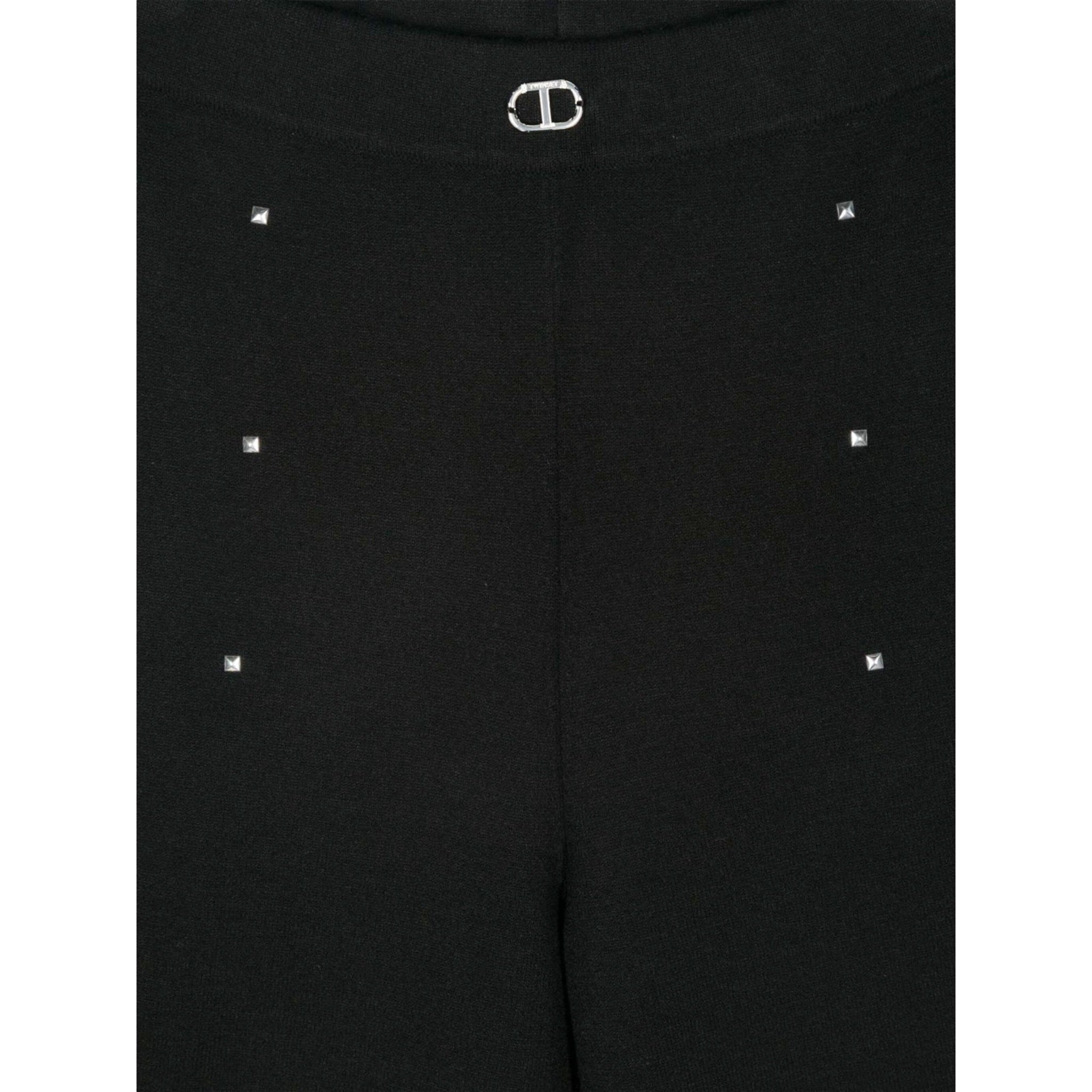 Twinset Pantalone tinta unita Modello Palazzo Nero per Bambina 241GJ3183 NERO TWINSET 
