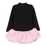 Twinset Abito Bicolore con Logo Nero/Rosa per Neonata 242GJ2052 NERO/ROSA TWINSET 