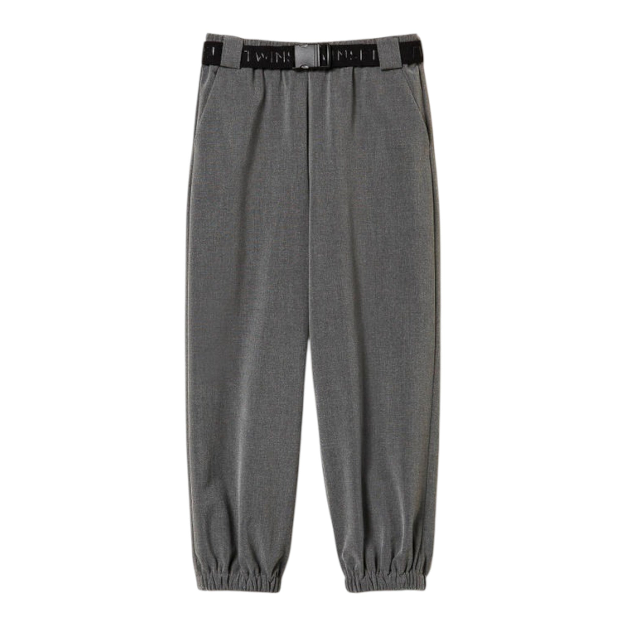 Twinset Pantalone tinta unita con Cintura Grigio per Bambina 242GJ2116 GRIGIO TWINSET 