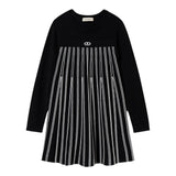 Twinset Abito Manica Lunga tinta unita Nero per Bambina 242GJ3110 NERO TWINSET 