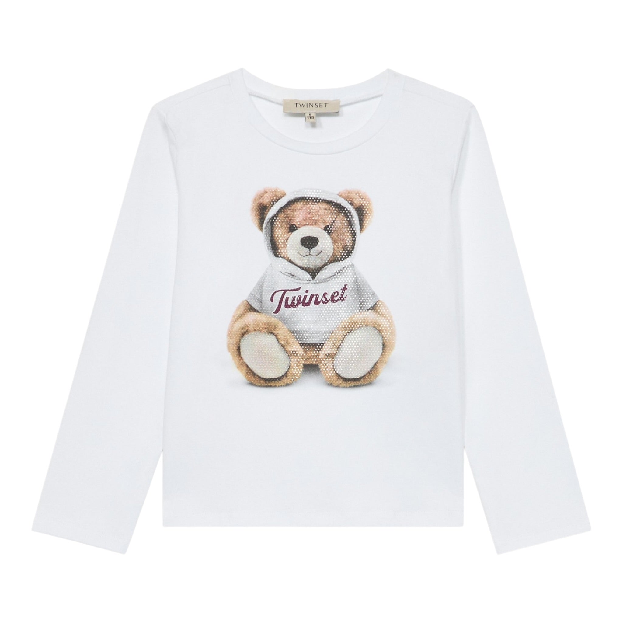 Twinset Shirt Girocollo tinta unita con Logo Bianco per Neonata 252GB2036N BIANCO TWINSET 