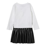 Twinset Completo 2 Pezzi Shirt-Gonna Bicolore Panna/Nero per Neonata 252GB2040 PANNA/NERO TWINSET 