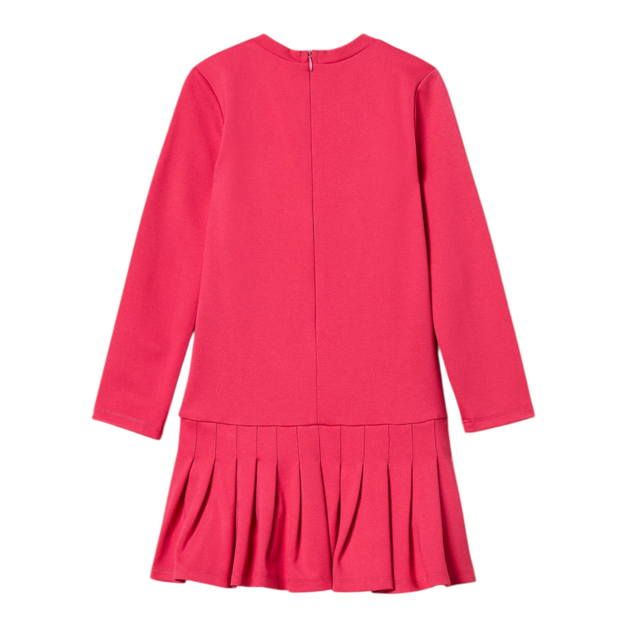 Twinset Abito tinta unita con Bottoni Fuxia per Bambina 252GB2222 FUXIA TWINSET 