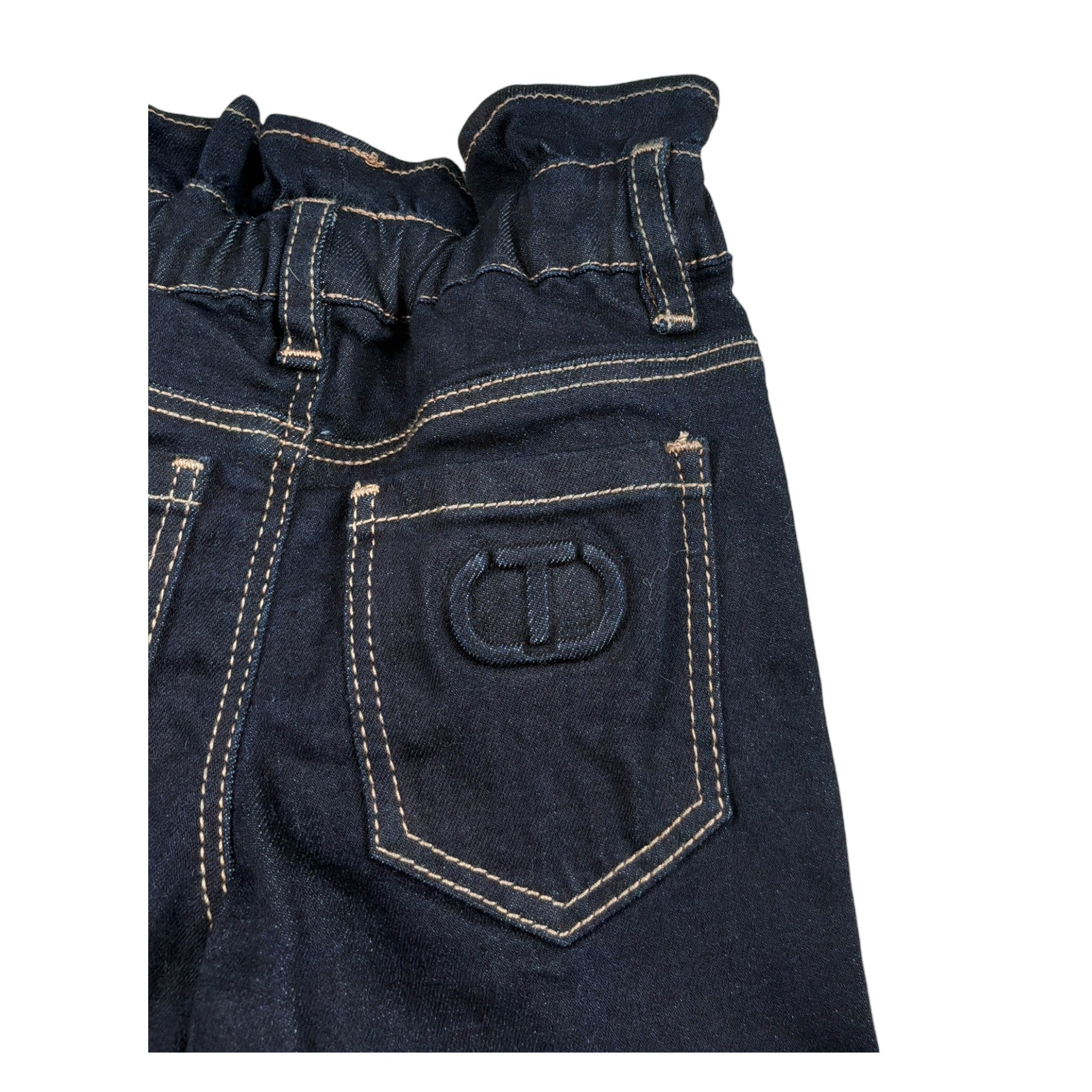 Twinset Jeans tinta unita con Elastico In Vita Blu per Neonata 252GB2230N BLU TWINSET 