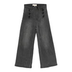 Twinset Jeans tinta unita con Bottoni Modello A Palazzo Grigio per Bambina 252GB2250X GRIGIO TWINSET 
