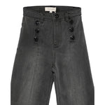 Twinset Jeans tinta unita con Bottoni Modello A Palazzo Grigio per Bambina 252GB2250X GRIGIO TWINSET 