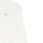 Twinset Maglia tinta unita Mezzo Collo Bianco per Neonata 252GB3012N BIANCO TWINSET 