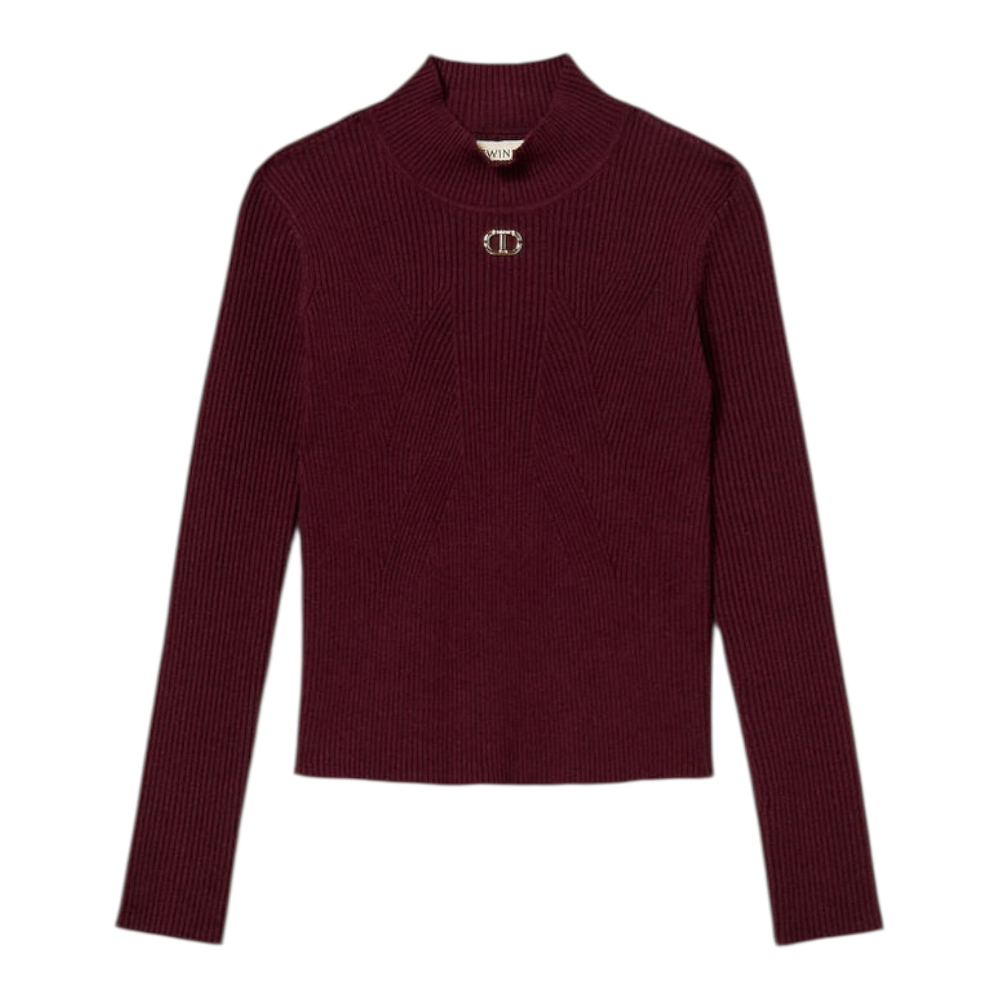 Twinset Maglia tinta unita Mezzo Collo Vinaccia per Neonata 252GB3012XN VINACCIA TWINSET 