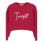 Twinset Maglia tinta unita con Stampa Fuxia per Bambina 252GB3040 FUXIA TWINSET 