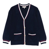 Twinset Cardigan tinta unita con Profili In Contrasto Blu per Bambina 252GB3060JX BLU TWINSET 
