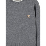 Twinset Maglia tinta unita con Logo Grigio per Neonata 252GB3070 GRIGIO TWINSET 
