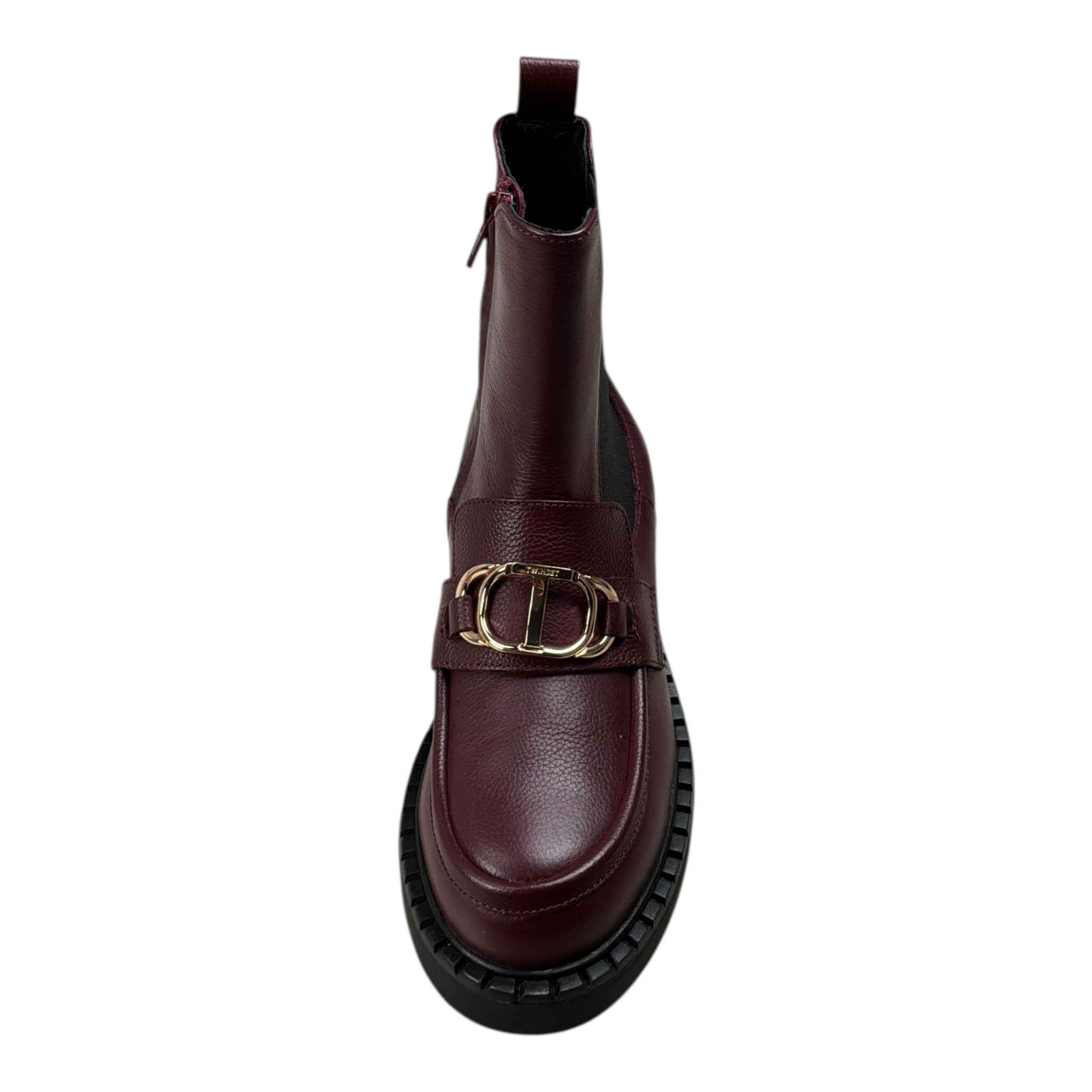 Twinset Stivale tinta unita con Applicazioni Bordeaux per Bambina 252GCJ024 BORDEAUX TWINSET 
