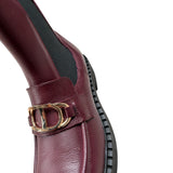 Twinset Stivale tinta unita con Applicazioni Bordeaux per Bambina 252GCJ024 BORDEAUX TWINSET 