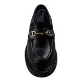 Twinset Mocassini tinta unita con Logo Nero per Bambina 252GCJ034 NERO TWINSET 