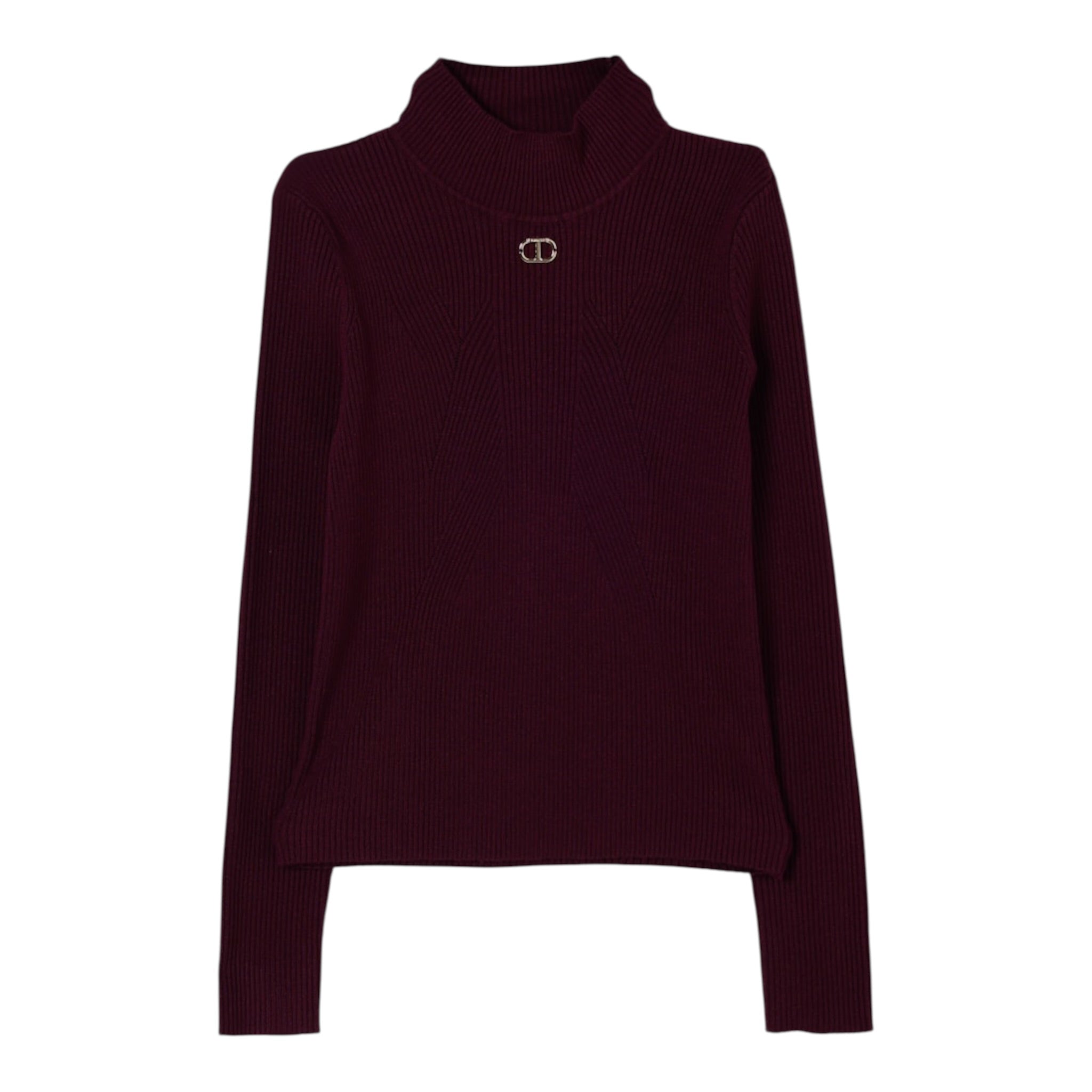 Twinset Maglia Mezzo Collo tinta unita Vinaccia per Bambina 252GJ2041XX VINACCIA TWINSET 